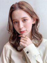 アイティーバイアルバム 藤沢店(IT by ALBUM) ブラウンミディ_くびれヘアビタミンカラーメルティカラー_28924