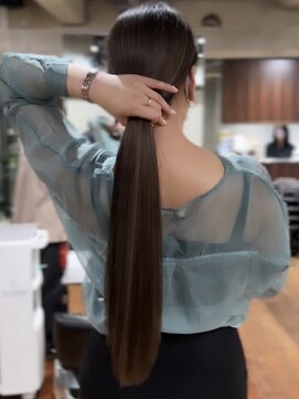 サイン 表参道(SIGN) バレイヤージュハイライトグラデーションカラー白髪ぼかし