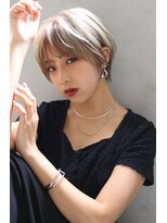 ブラン 栄(Blanc) 【Blanc】ハイトーンショート_ダブルカラー_ボブショート