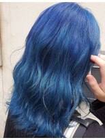 サーティーン(THIRTEEN) 大好き派手髪☆☆ブルーヘアー☆☆【20代】