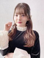 アイティーバイアルバム 松戸店(IT by ALBUM)&nbsp;ハーフアップウェーブ_フルバングレッドブラウン_29006