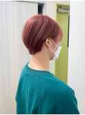 マッシュショート ピンクベージュ kf