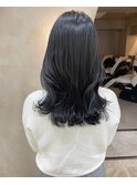 韓国風くびれミディアム ダブルカラー 10代20代
