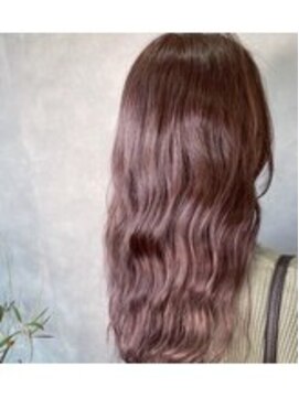 ウノ 若葉台(UNO) ピンクベージュ★イルミナカラー/ウェーブ巻き/ベビーピンク