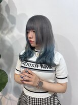 メリー オオサカ(Merly Osaka) 裾カラー水色&ブラック