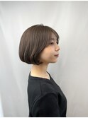 ボブ×透明感カラー