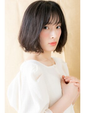 カバーヘア 上尾西口店(COVER HAIR) □黒髪ダークアッシュ癖毛カット大人ボブ303上尾20代30代40代