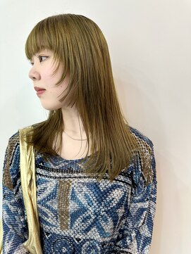 スイ(.SUI) 顔まわりレイヤー　オリーブベージュ