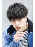 ソフトツーブロック刈り上げボサっと無造作マッシュゆるツイスト