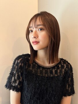 ガーランド (Garland) 切りっぱなしロブ/マロンベージュ/前髪/原宿神宮前