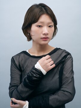 ヘアサロン ガリカ 表参道(hair salon Gallica) 【miko】前髪なしモード感のあるショートボブ/オリーブブラウン
