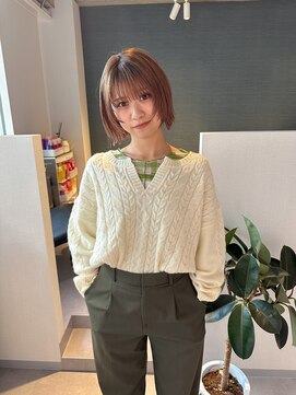 アム(amu) ワイドバング/ボブレイヤー/ボブウルフ/レイヤーボブ/小顔カット