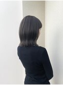 透け感抜群!暗めグレージュxくびれボブ