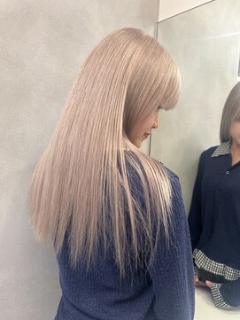 ベレーザ 渋谷(BELEZA) 13589ブリーチ＆ダブルカラー韓国レイヤーミルクティーベージュ