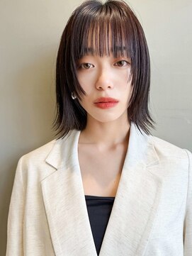 ミンクス 原宿店(MINX) 【MINX】くびれヘア＋くすみベージュハイライトカラー_表参道