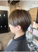 透明感グレージュ×ハンサムショート◎30代40代すっきりショート