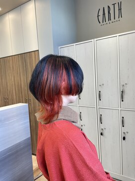 アース 福岡天神赤坂店(HAIR & MAKE EARTH) レディース/ウルフ/ブリーチカラー/20代/30代/アンブレラカラー