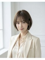 バーシャミ 博多(Baciami)&nbsp;「小顔矯正カット×丸みボブ」360度美シルエットの大人ショート