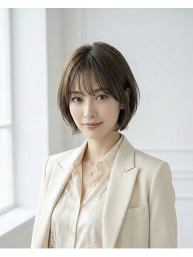バーシャミ 博多(Baciami) 「小顔矯正カット×丸みボブ」360度美シルエットの大人ショート