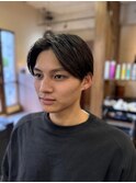 爽やかメンズセンターパートショート