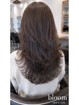 ブルーム 千葉ニュータウン(bloom) グレージュ×細めハイライトのミディアムレイヤー