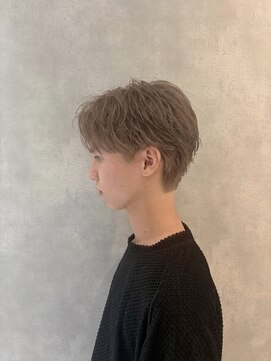 ルーブ トウキョウ(Loob. TOKYO) メンズダブルカラーミルクティーピンクベージュレイヤーカット
