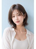 ミディアムレイヤー20代30代ストレート前髪なし前髪あり蕨駅