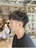 夏先取りスパイラルパーマ/ブリーチなしカラー/波巻き/大人