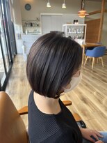ヘアーブランドジン ティアラ(HAIR BRAND Jin Tiara)&nbsp;ラベンダーグレージュ×ボブ【松山美容室】