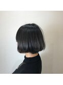 ダークグレー×ボブ