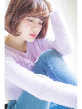 ロンドアベニール 北千住(Lond avenir) 【lond avenir本田奈穂美】ピンクブラウン柔らかナチュラルボブ