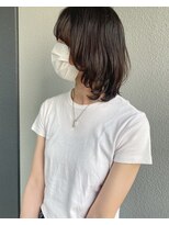 モルニ(MORNI)&nbsp;ショコラブラウン_マロンベージュ Aラインボブ かきあげ