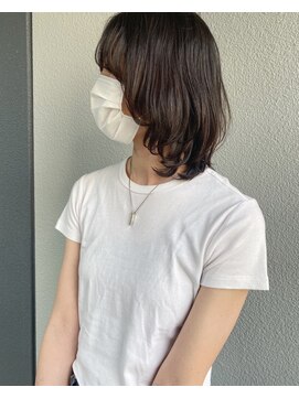 モルニ(MORNI) ショコラブラウン_マロンベージュ Aラインボブ かきあげ