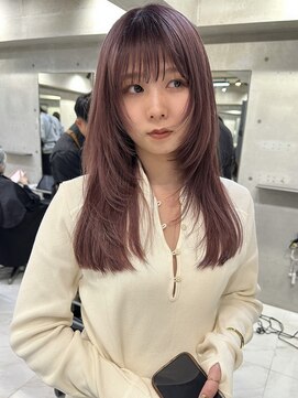 サイン 表参道(SIGN) イヤリングカラーマッシュウルフツヤ髪スタイルブルージュ