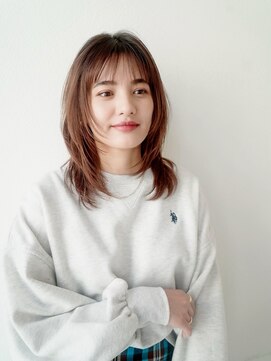 ガーランドツー(Garland 2F) ミディアム くびれ/ピンクベージュ/ウルフ/前髪/池袋