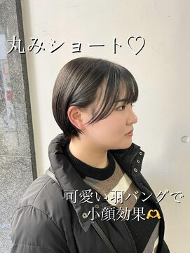 フェイス 石川町 (FACE) 羽バンクシースルー前髪くびれ丸みショート/HONOKA