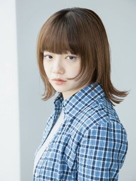 トリッカ シブヤ(TRICCA SHIBUYA) 顔まわりカット/ミディ/ボブ/ベージュカラー/ブラウンカラー