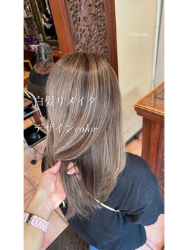 ヘアーフィックス リュウアジア 越谷店(hair fix RYU Asia) 白髪リメイク×デザインカラー