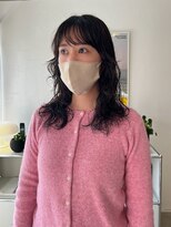 ニュイ(NUIT)&nbsp;ニュアンスロングパーマアッシュカラーレイヤーカット