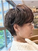 ミニウルフレイヤーカット顔周りカット前髪カットショート/大宮