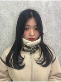 レイヤーカット  ブルーブラック