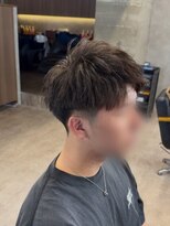 タメ(tame-)&nbsp;サーフカール/フェザーパーマ/ブルーブラック【都賀/メンズ】