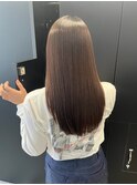 髪質改善ストレートダークアッシュ暗めカラー大人ナチュラル