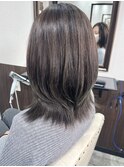 イメチェンオリーブグレージュイルミナカラーハッシュカット堺東
