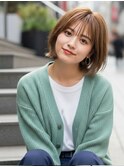 30代40代50代絶壁解消ひし形小顔前下がりショートボブ【越谷】