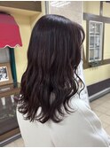 艶感ボルドーカラー×レイヤースタイル