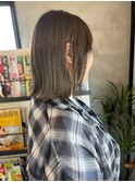 透明感カラー×外ハネボブ