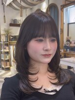 ロンドアベニール 北千住(Lond avenir)&nbsp;レイヤーカット/グレージュブラウン/韓国巻き/顔周りカット
