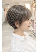 丸みショート/白髪ぼかしハイライト/40代/50代/60代/金沢八景