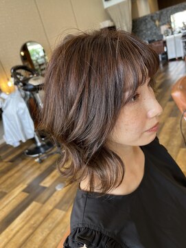 グリンプス 大濠店(Glimpse) 顔周りの波巻きウエーブ